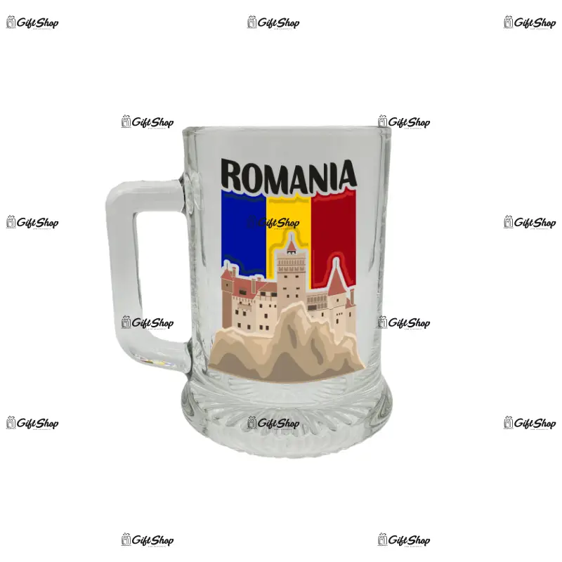 Castelul bran romania, halba cu mesaj 2